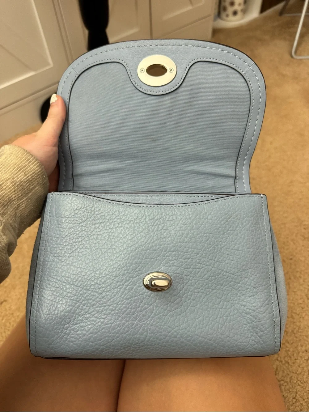 Coach Faye Blue Crossbody Bag